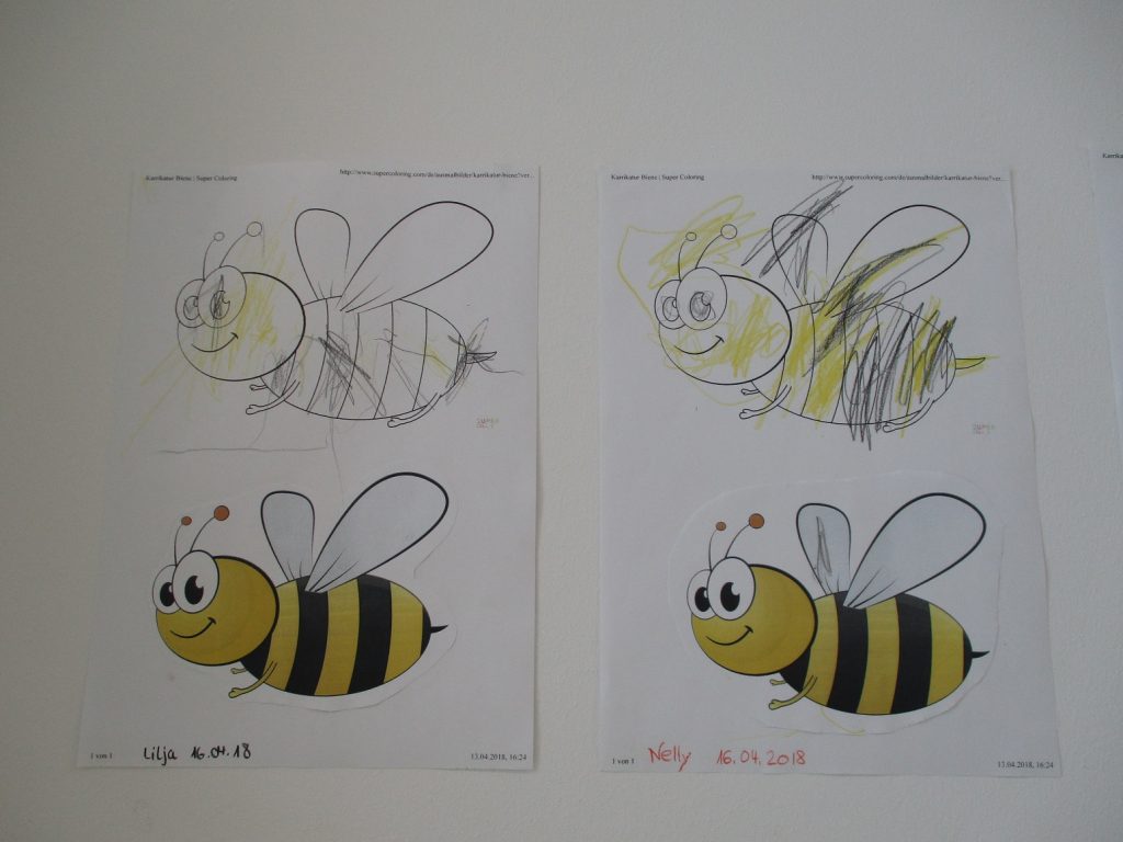 gemalte Bilder von Kindern zum Thema Bienen ProLiberis gemalte Bilder von Kindern zum Thema Bienen ProLiberis